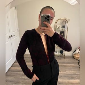 VINTAGE CASHMERE TIE DYE ZIP SWEATER